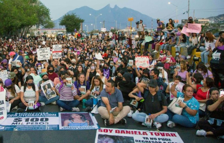 Protesters in Mexico's northern city of Monterrey demand justice for 18-year-old student Debanhi Escobar