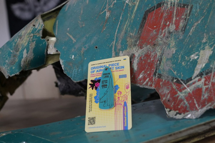 Keychains made from the fuselageof a Russian SU-34 wreck by a Ukrainian startup, under 'Made in Russia, recycled in Ukraine' campaign, amid Russia's invasion of Ukraine, is pictured, in Kyiv, Ukraine, April 29, 2022. Picture taken April 29, 2022.