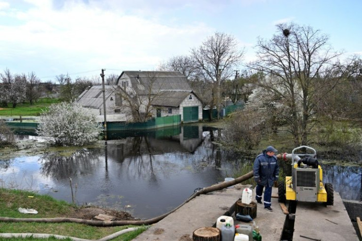 About 60 of the Demydiv's 750 households were affected by flooding, far fewer than than the 200 or so damaged or destroyed during the fighting