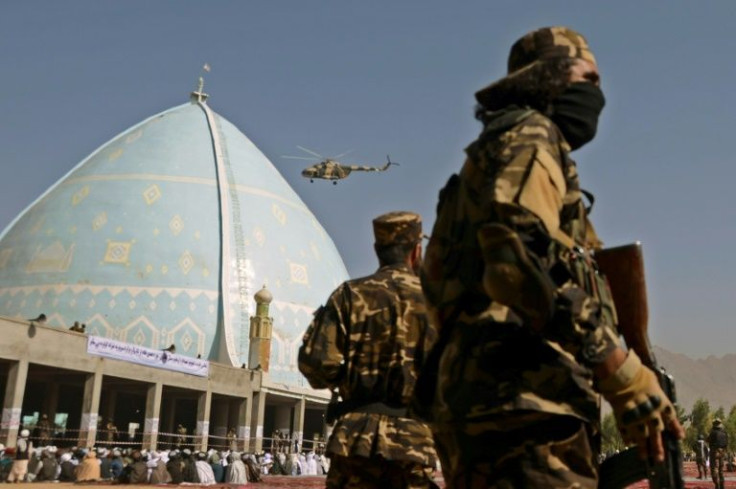 An atmosphere of heightened security surrounded the man introduced as Hibatullah Akhundzada, the chief of the Taliban, in Kandahar's Eidgah mosque