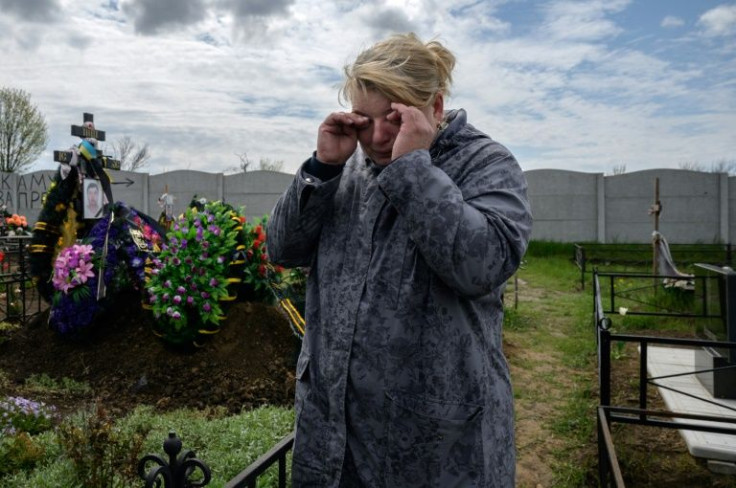 The bereaved in Ukraine have been visiting the graves of their loved ones