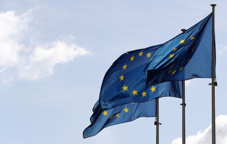 The European Union flags flutter ahead of the gas talks between the EU, Russia and Ukraine at the EU Commission headquarters in Brussels, Belgium September 19, 2019. 