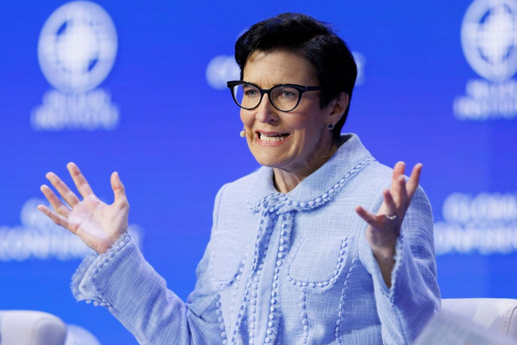 Citi CEO Jane Fraser speaks at the 2022 Milken Institute Global Conference in Beverly Hills, California, U.S., May 2, 2022. 