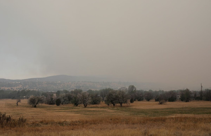 Smoke travels from the Hermits Peak and Calf Canyon wildfires, in Las Vegas, New Mexico, U.S., May 2, 2022.