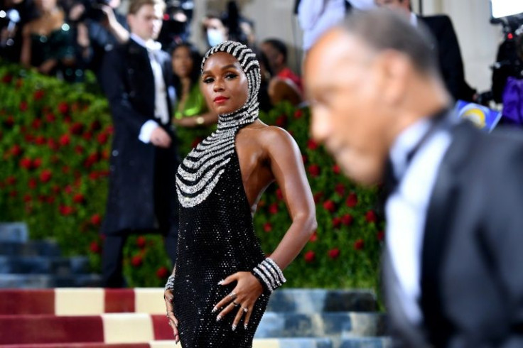 US singer-songwriter Janelle Monae arrives for the 2022 Met Gala at the Metropolitan Museum of Art on May 2, 2022