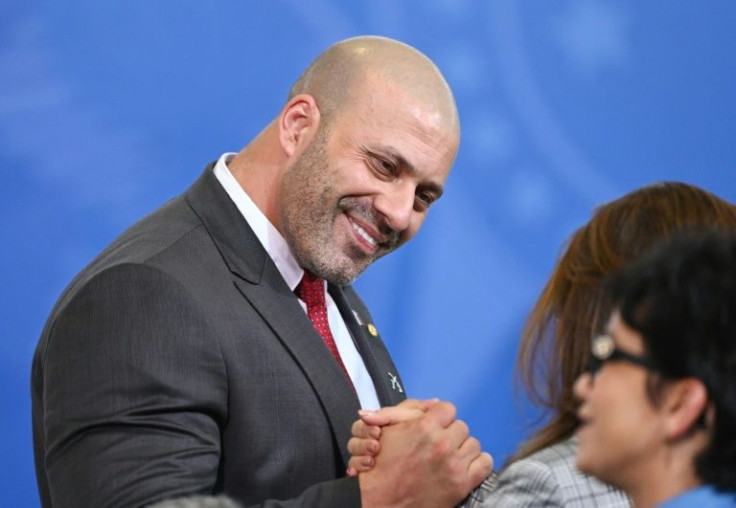 Daniel Silveira, shown here in Brasilia on April 27, 2022, was convicted last month for attacking Brazil's democratic institutions -- but swiftly pardoned by President Jair Bolsonaro