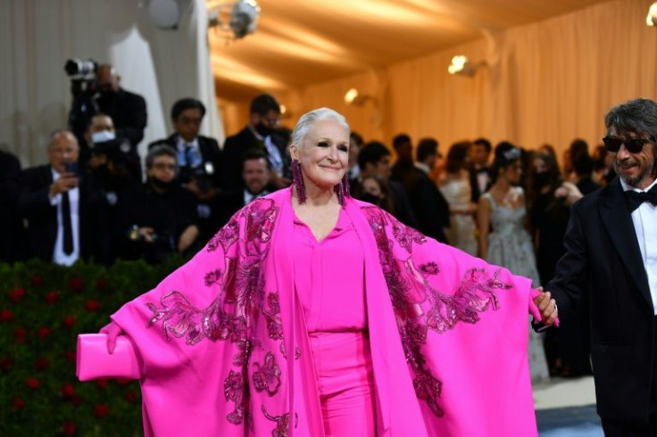 US actress Glenn Close at the 2022 Met Gala in New York on May 2, 2022