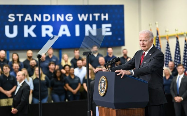 US President Joe Biden told employees at Lockheed Martin munitions factory in Alabama they were aiding in a historic battle for democracy