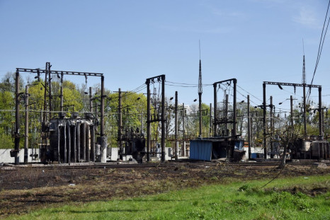 General view of the damages caused to an electrical substation after a military strike, as Russia's attack on Ukraine continues, in Lviv, Ukraine, May 4, 2022. 