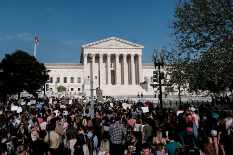 Pro-abortion demonstrators protest outside the U.S. Supreme Court after the leak of a draft majority opinion written by Justice Samuel Alito preparing for a majority of the court to overturn the landmark Roe v. Wade abortion rights decision later this yea