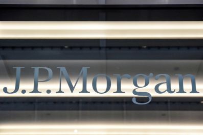 A JPMorgan logo is seen in New York City, U.S., January 10, 2017. 