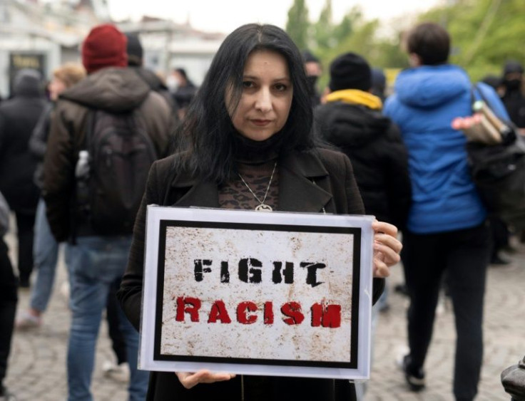 Stigmatised: Activist Rosa Dunaeva at a Vienna protest against deportations of Chechen exiles from Austria