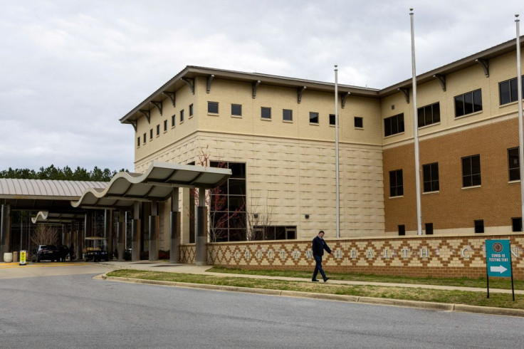 A man walks outside the Choctaw Health Center during the coronavirus disease (COVID-19) pandemic in Philadelphia, Mississippi, U.S. March 7, 2022.