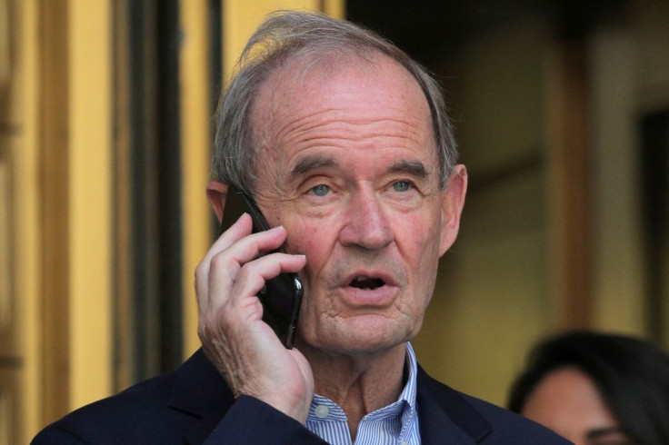 Lawyer David Boies speaks on the phone after a bail hearing in U.S. financier Jeffrey Epstein's sex trafficking case in New York City, U.S. July 15, 2019.