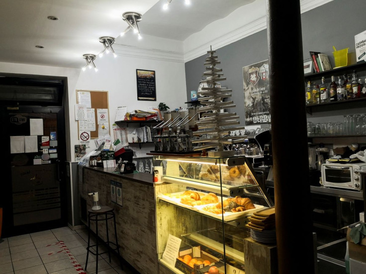 Gianni Polidori's cafe "Dolce e Amaro" is pictured in this handout photo obtained by Reuters on April 26, 2022, in the port city of Ancona, Italy. Bar Caffe Dolce e Amaro Ancona/Handout via REUTERS
