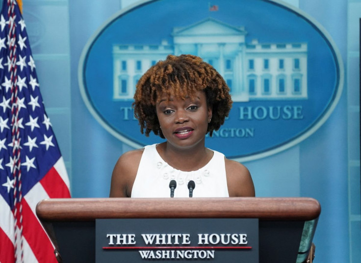 White House Deputy Press Secretary Karine Jean-Pierre speaks after being introduced as President Joe Biden's next White House press secretary at the White House in Washington, U.S., May 5, 2022.