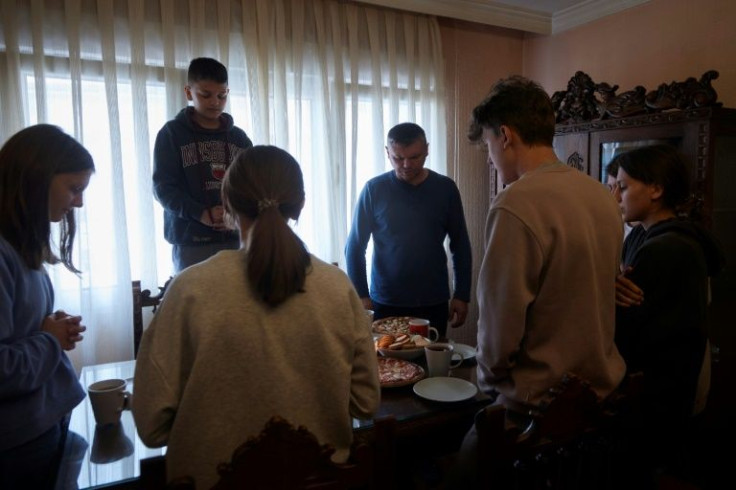 Spanish charity Expoaccion provided clothes and food for the family after they arrived in Spain