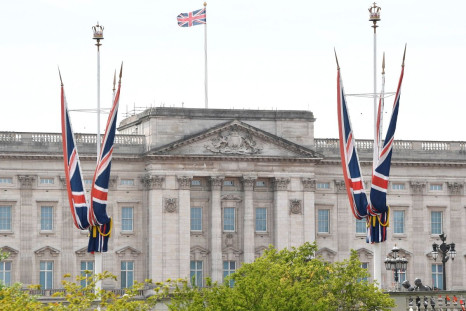 Additional ceremonial flags and poles are seen around Buckingham Palace ahead of planned celebrations for Queen Elizabeth's Platinum Jubilee, in London, Britain, May 6, 2022. 