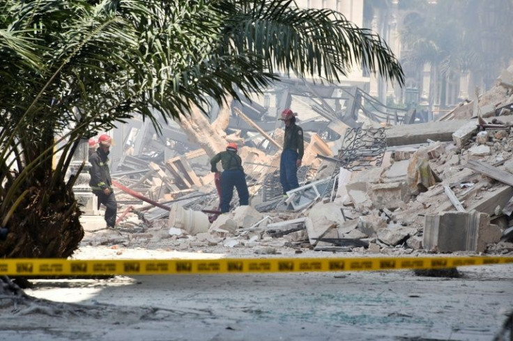 A powerful explosion ripped through a hotel under refurbishment in central Havana