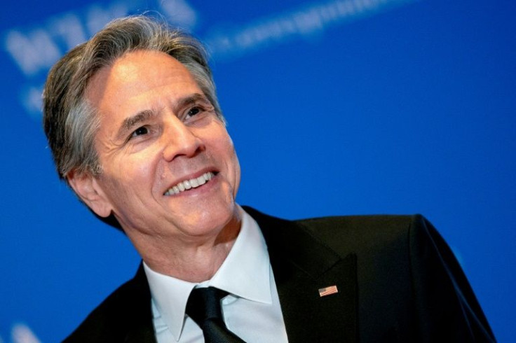 US Secretary of State Antony Blinken, seen arriving for the White House Correspondents' Association gala on April 30, 2022 in Washington, has reiterated an offer of dialogue with North Korea