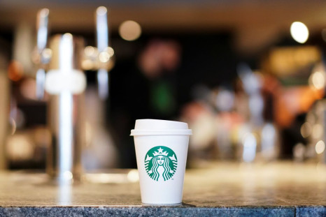 A single use coffee cup inside a Starbucks in London, Britain, March 6, 2020. 