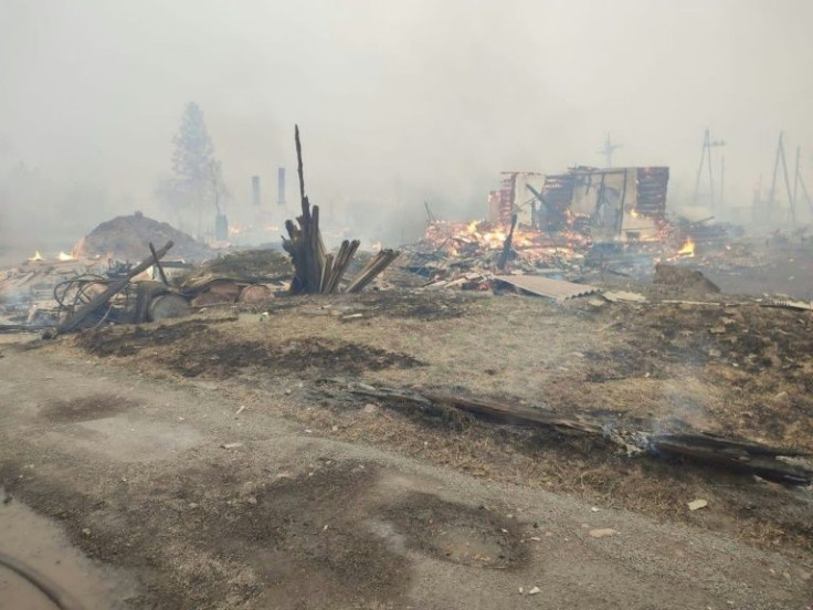 The town of Zaozyorny was hit by fires in Russia's Krasnoyarsk region, in which at least five people lost their lives