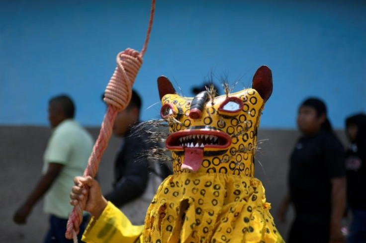 A boy wears a tiger costume in the town of Zitlala in southern Mexico whose residents hold an ancient rainmaking ritual each year