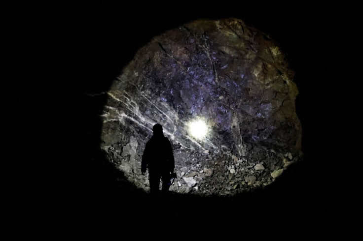 An employee guides inside a tungsten mine in Gangwon Province, South Korea, March 31, 2022. Picture taken March 31, 2022.