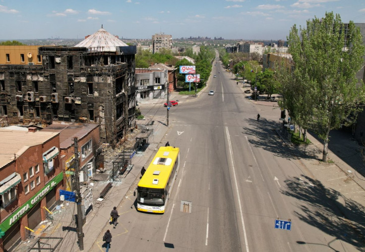 A view shows the city in the course of Ukraine-Russia conflict in the port city of Mariupol, Ukraine May 9, 2022.  