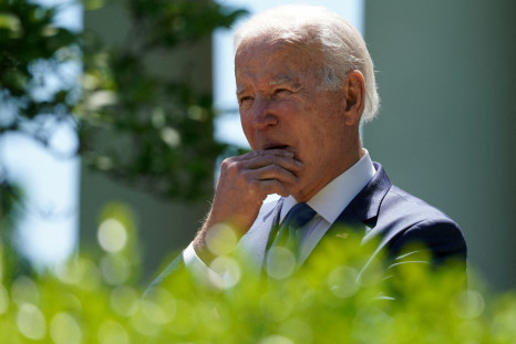 U.S. President Joe Biden arrives to deliver remarks on expanding high-speed internet access, during a Rose Garden event at the White House in Washington, U.S., May 9, 2022. 