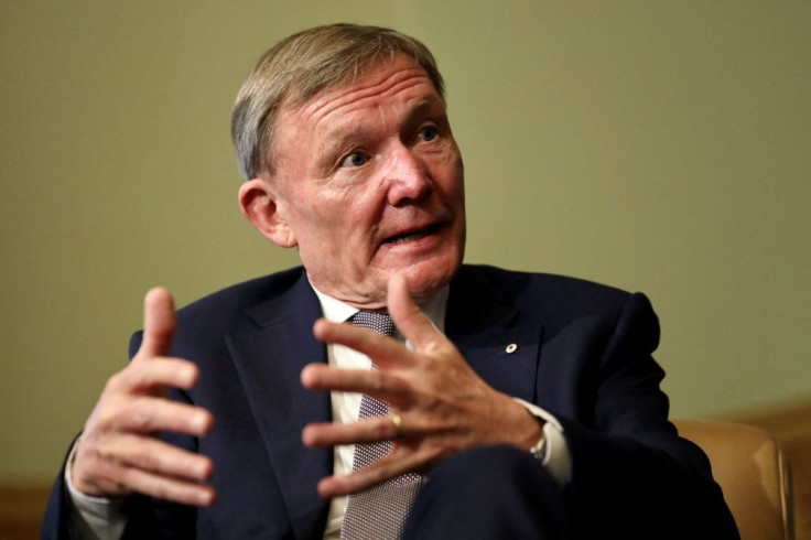 Australian Secret Intelligence Service (ASIS) Director-General Paul Symon speaks at the Lowy Institute, in Sydney, Australia, May 10, 2022. Peter Morris/Lowy Institute/Handout via REUTERS