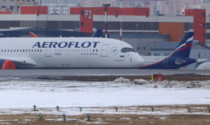 Passenger planes of Aeroflot - Russian Airlines are parked at Sheremetyevo International Airport in Moscow, Russia March 12, 2022. 