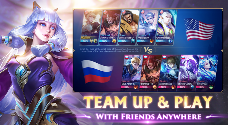 Promotional image for Mobile Legends Bang Bang in the Google Play Store