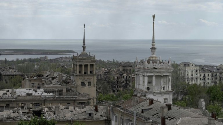 The destroyed city of Mariupol, seen on May 10, 2022