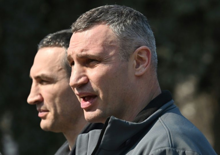 Kyiv's mayor Vitali Klitschko (r) and his brother Wladimir (l) are both former boxing champions