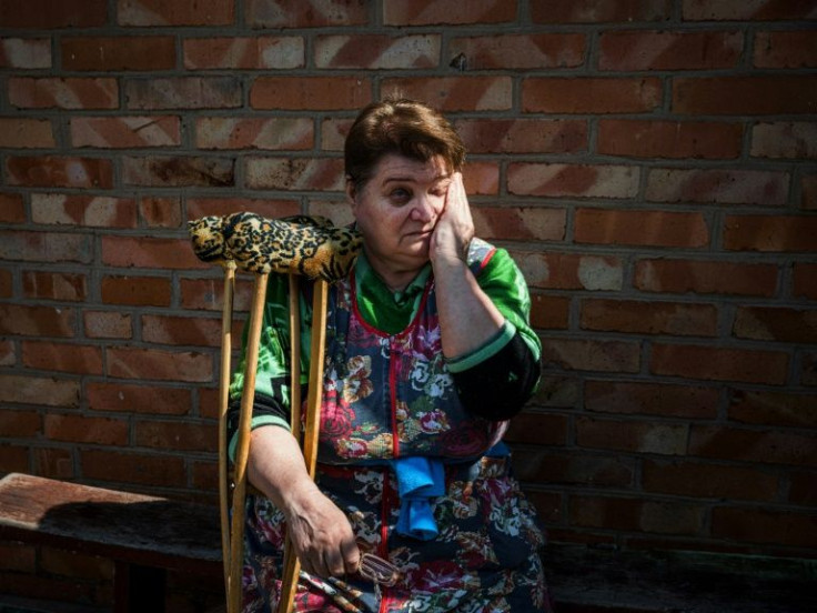 Nyna Provontsova, 65, says she has just has too many medical problems to leave her home in Orikhiv which is very close to the frontline of the fighting