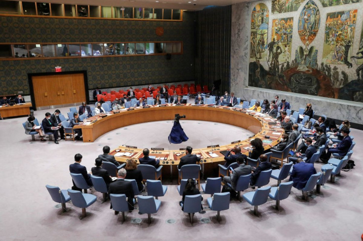 South Korea's Ambassador to the UN Cho Hyun speaks during a Security Council meeting at the United Nations Headquarters in New York, U.S., May 11, 2022. 