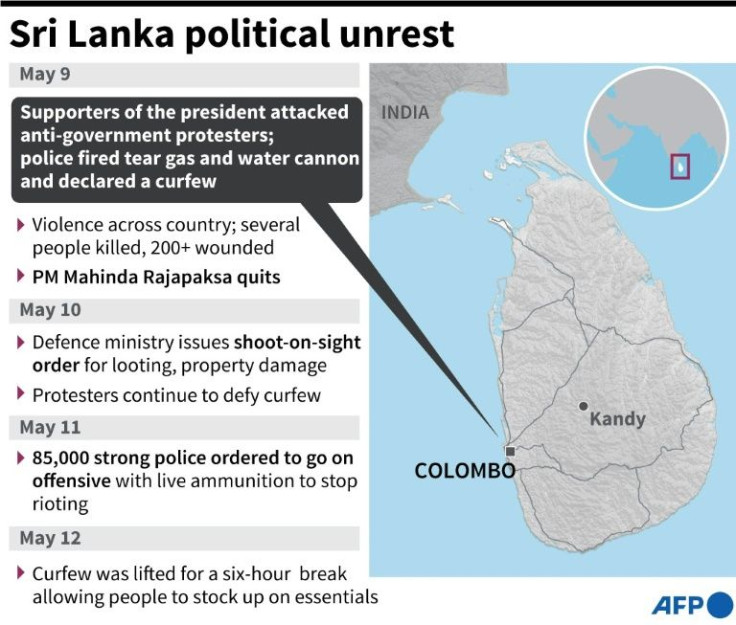 Factfile on the situation in Sri Lanka since violence broke out on Monday