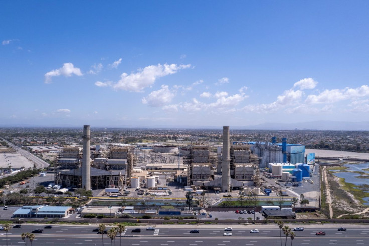 The site of a possible $1.5 billion water desalination plant for the city of Huntington Beach is shown along the Pacific Ocean in Huntington Beach, California, U.S., May 11, 2022. Picture taken with a drone. 