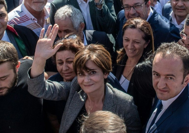 The top court on Thursday approved Kaftancioglu's (C) conviction on three counts with a prison term of four years, 11 months and 20 days