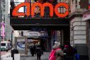 An AMC theatre is pictured amid the coronavirus disease (COVID-19) pandemic in the Manhattan borough of New York City, New York, U.S., January 27, 2021. 