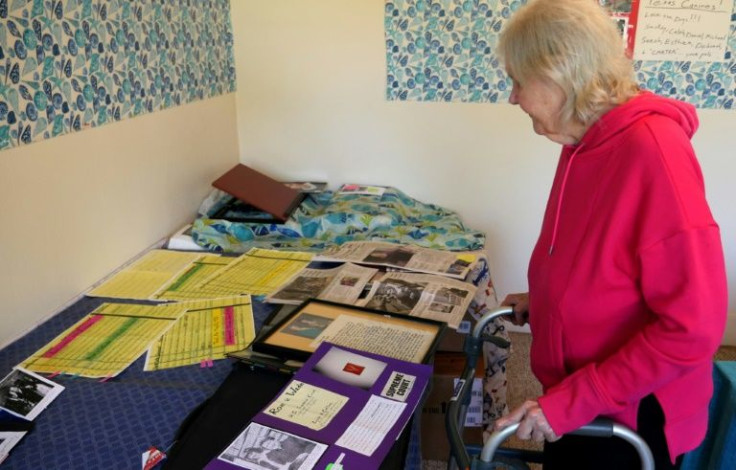 Linda Coffee looks through her collection of letters, documents, and newspaper clippings related to her work on the Roe v. Wade case