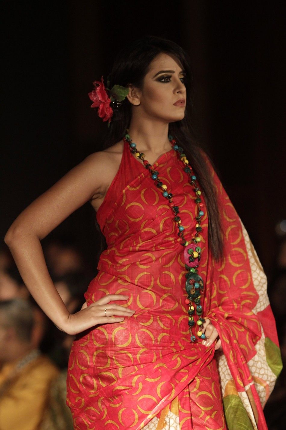 A model displays a creation by Bangladeshi label Anjan039s during Dhaka Fashion Week in Dhaka
