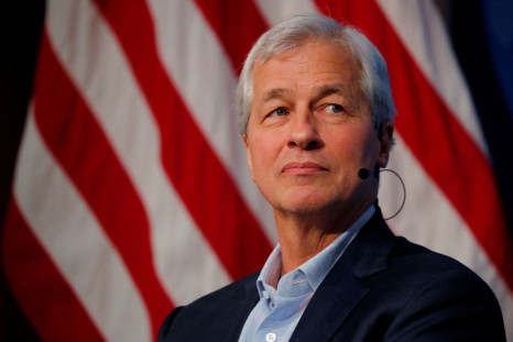Jamie Dimon, CEO of JPMorgan Chase, takes part in a panel discussion at Harvard University in Cambridge, Massachusetts, U.S., April 11, 2018. 