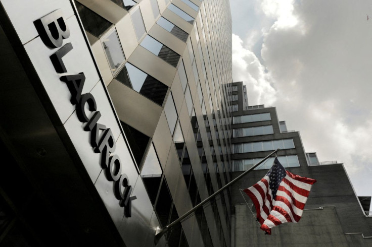 A sign for BlackRock Inc hangs above the company's building in New York U.S., July 16, 2018. 