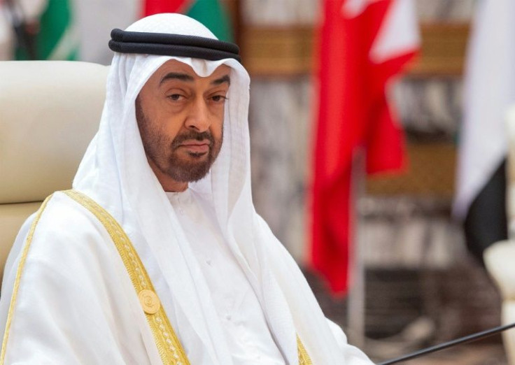 This file handout photo, released by the Saudi Royal Palace on May 31, 2019, shows the UAE's Sheikh Mohamed bin Zayed Al Nahyan during a meeting in the Saudi holy city of Mecca; he became the UAE president after the death of his half-brother