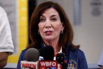 New York Governor Kathy Hochul addresses the media following a shooting at TOPS supermarket in Buffalo, New York, U.S. May 14, 2022.  