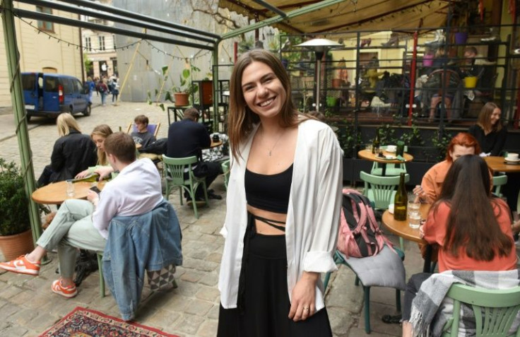 Oksana Gariacha fled the capital Kyiv but the keen salsa dancer is in no mood to party