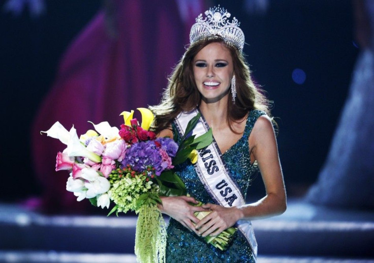 Miss California Alyssa Campanella reacts after being crowned Miss USA during the 2011 Miss USA pageant in the Theatre for the Performing Arts at Planet Hollywood Hotel and Casino in Las Vegas