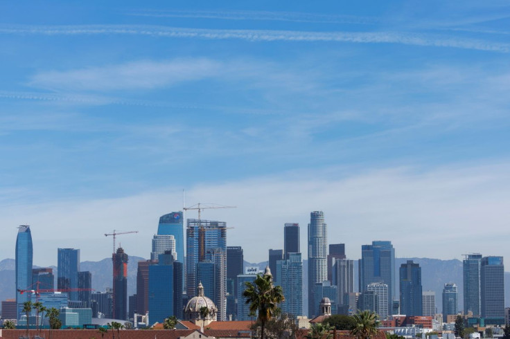 A view of the skyline of downtown Los Angeles, California, U.S., March 22, 2022.  